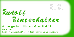 rudolf winterhalter business card